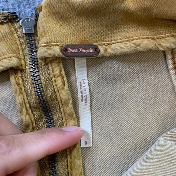 Free People Skirt Womens 0 Honey Cotton Blend Stretch Modern Femme Zip Back Mini - Picture 4 of 10